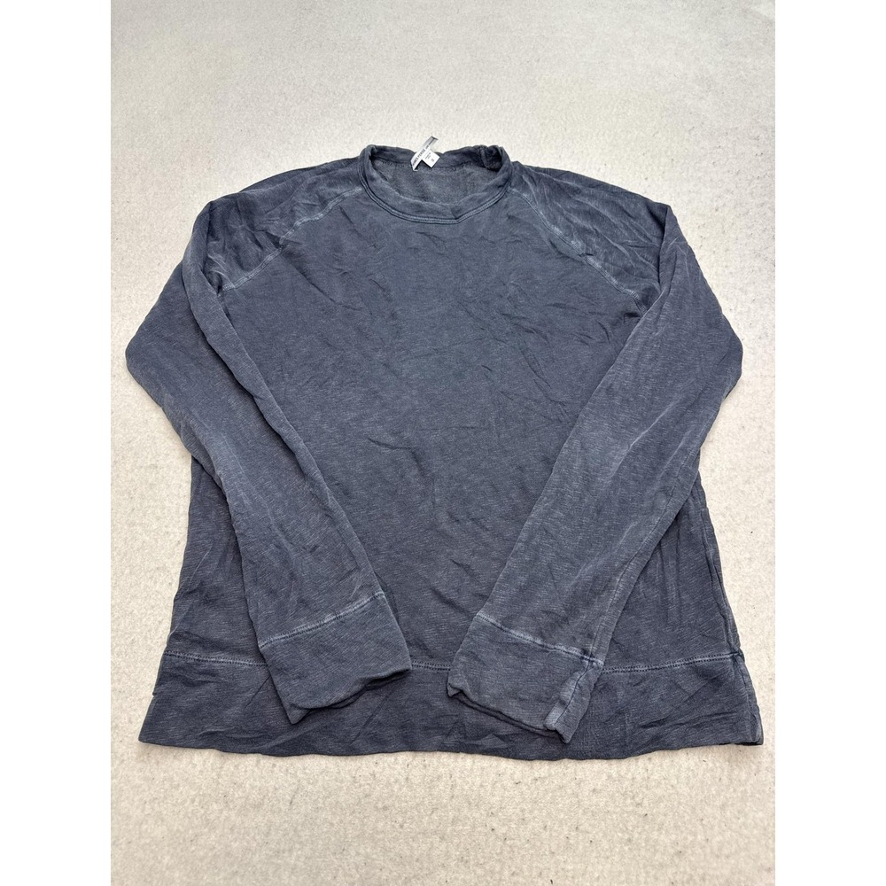 James Perse Shirt Womens 0 Gray Terry Raglan Crew Neck Long Sleeve Casual Top